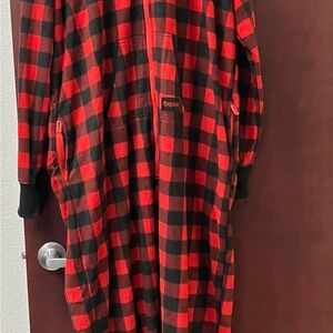 Tipsy Elves 3XL Men’s Red & Black Buffelo Checkered Onesie